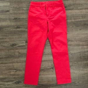 Womens Old Navy Red High Rise Pixie Pants